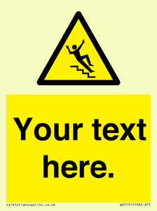 Custom Slippery Stairs Sign